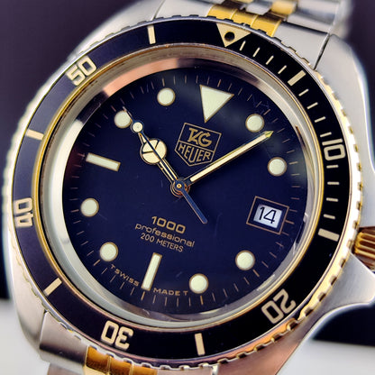 TAG HEUER Professional 1000 Two-Tone Jumbo Super Rare [REF. 980.021N]