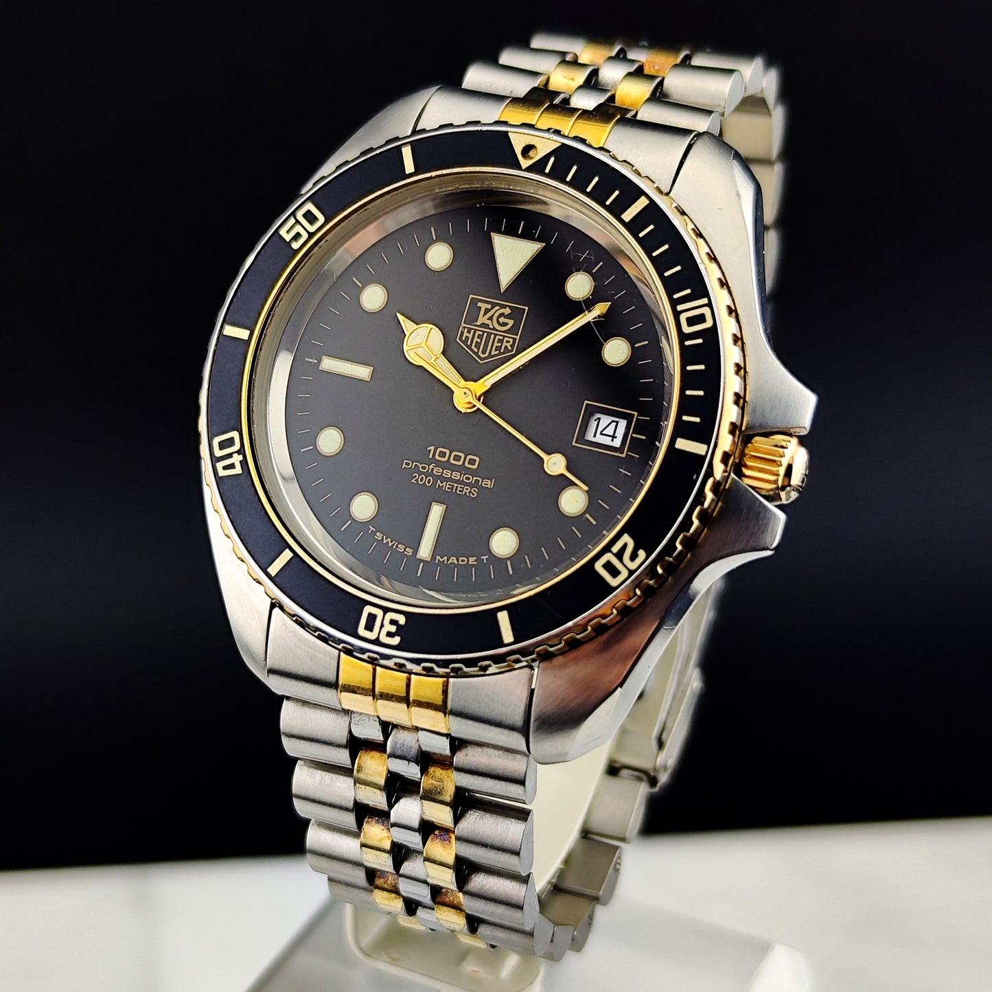 TAG HEUER Professional 1000 Two-Tone Jumbo Super Rare [REF. 980.021N]