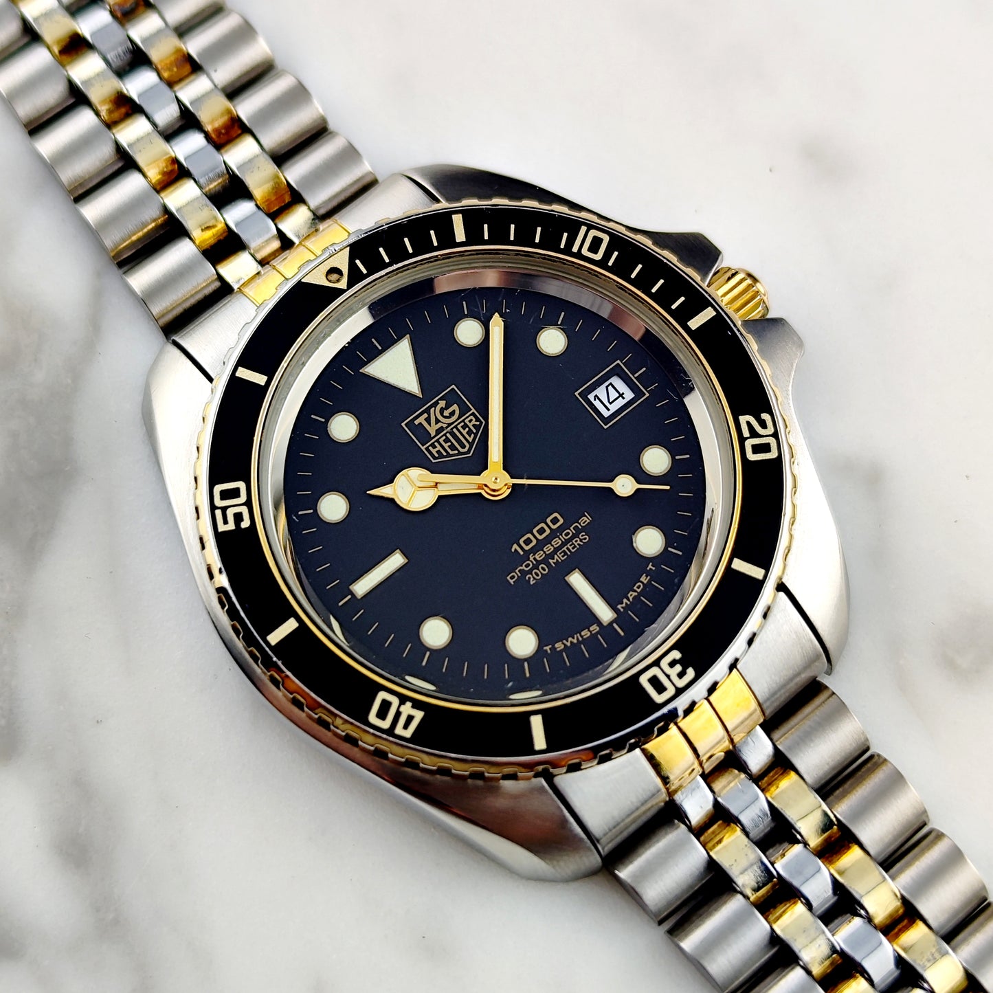 TAG HEUER Professional 1000 Two-Tone Jumbo Super Rare [REF. 980.021N]