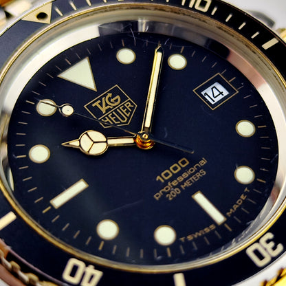 TAG HEUER Professional 1000 Two-Tone Jumbo Super Rare [REF. 980.021N]