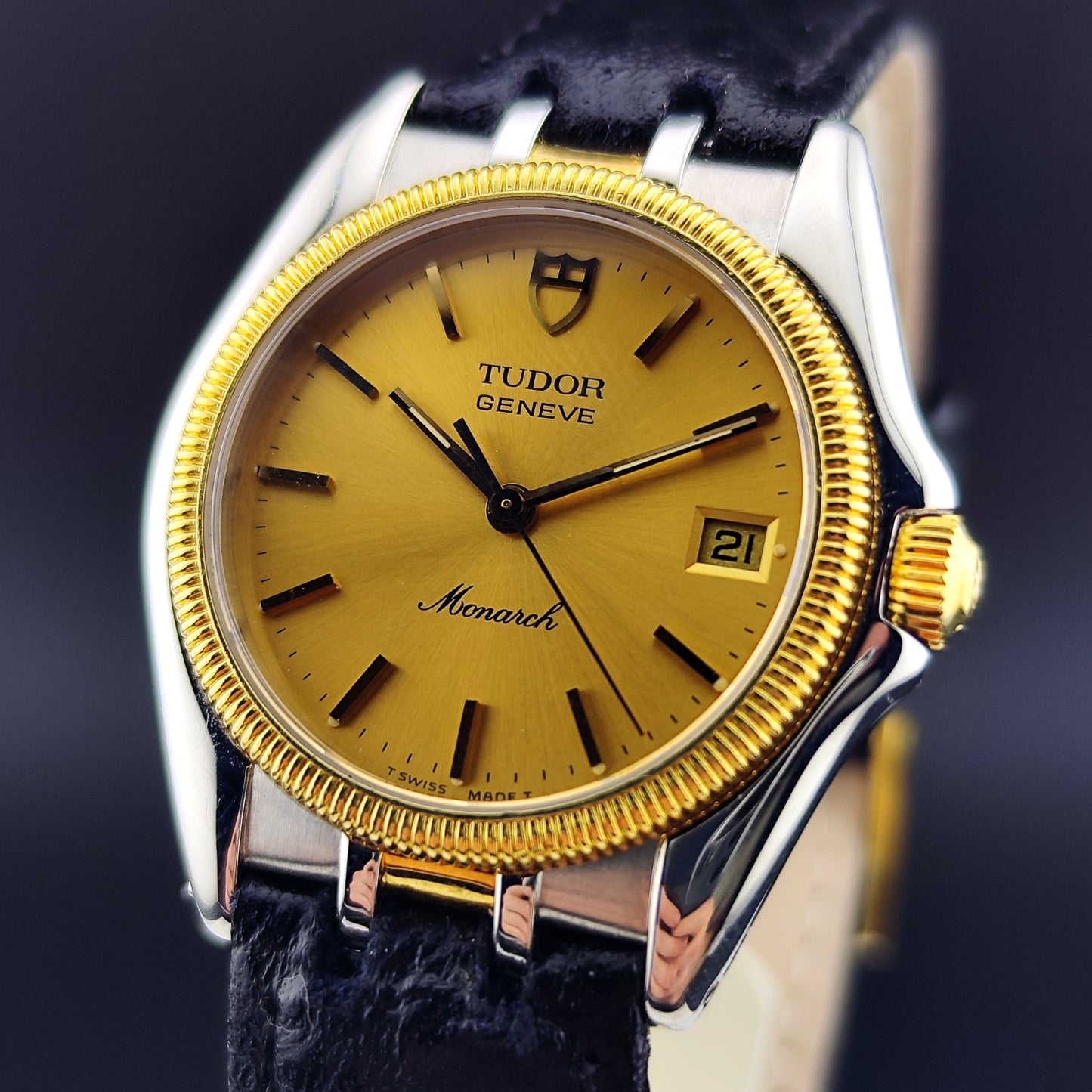 TUDOR Monarch Genéve Two-Tone 18ct Bezel Rolex Clasp [REF. 15733]