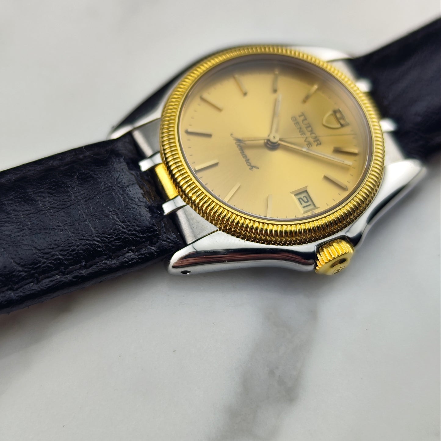 TUDOR Monarch Genéve Two-Tone 18ct Bezel Rolex Clasp [REF. 15733]