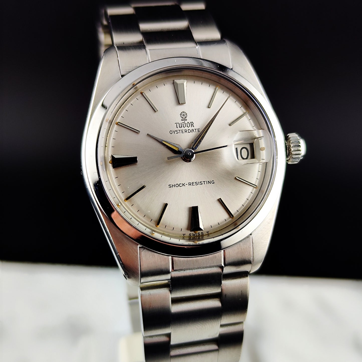 TUDOR Oysterdate Steel with many Rolex Parts 1965 [REF. 7962]