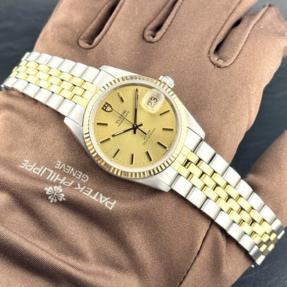 TUDOR Prince Date 34 Two-Tone Perfect Mint Condition [REF. 74033]