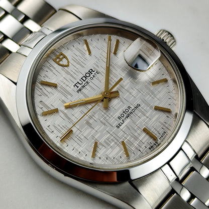 TUDOR Prince Date White Linen Dial Gold 2002 Serviced 06/2026 [REF. 74033]
