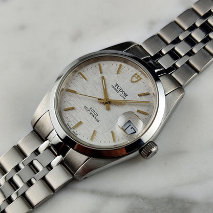TUDOR Prince Date White Linen Dial Gold 2002 Serviced 06/2026 [REF. 74033]