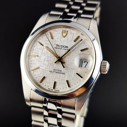 TUDOR Prince Date White Linen Dial Gold 2002 Serviced 06/2026 [REF. 74033]