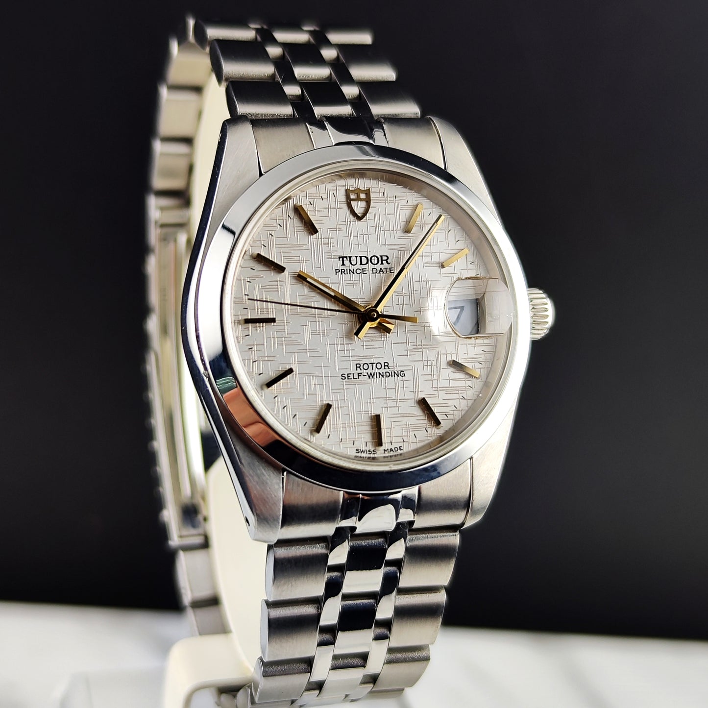 TUDOR Prince Date White Linen Dial Gold 2002 Serviced 06/2026 [REF. 74033]