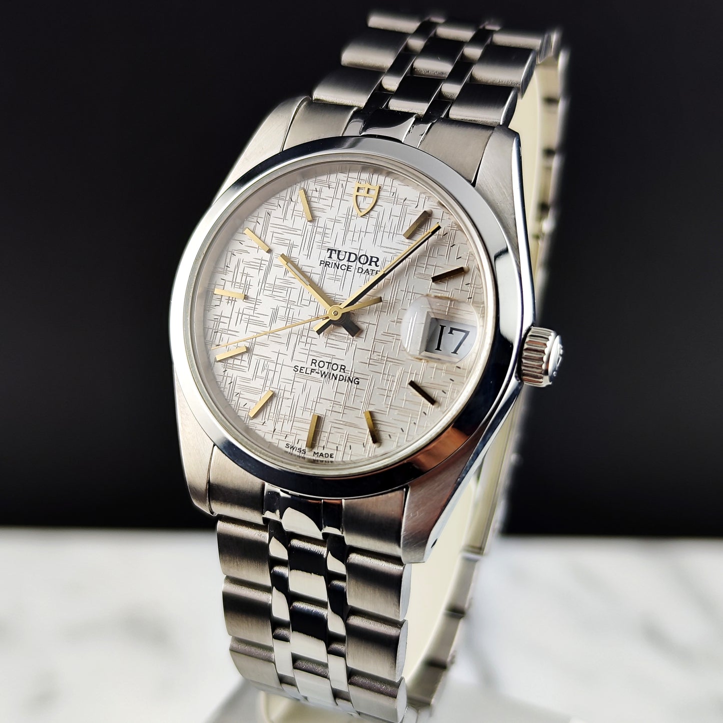 TUDOR Prince Date White Linen Dial Gold 2002 Serviced 06/2026 [REF. 74033]