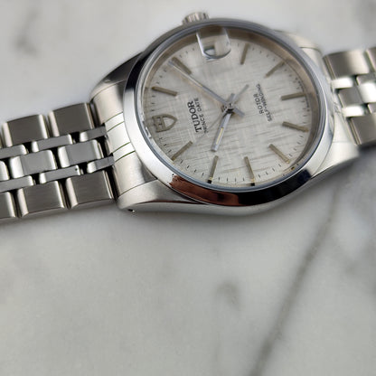 TUDOR Prince Date Rare Linen Dial Steel 1999 with Box [REF. 72034]