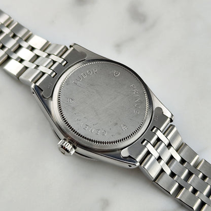 TUDOR Prince Date Rare Linen Dial Steel 1999 with Box [REF. 72034]