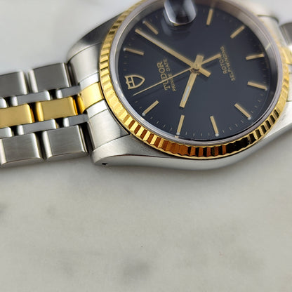 Tudor Prince Date Black Dial Two-Tone Steel Gold Papers 2000 Serviced 08/2026 [REF. 72033]