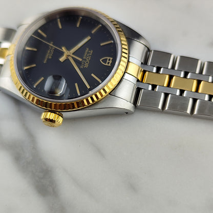 Tudor Prince Date Black Dial Two-Tone Steel Gold Papers 2000 Serviced 08/2026 [REF. 72033]