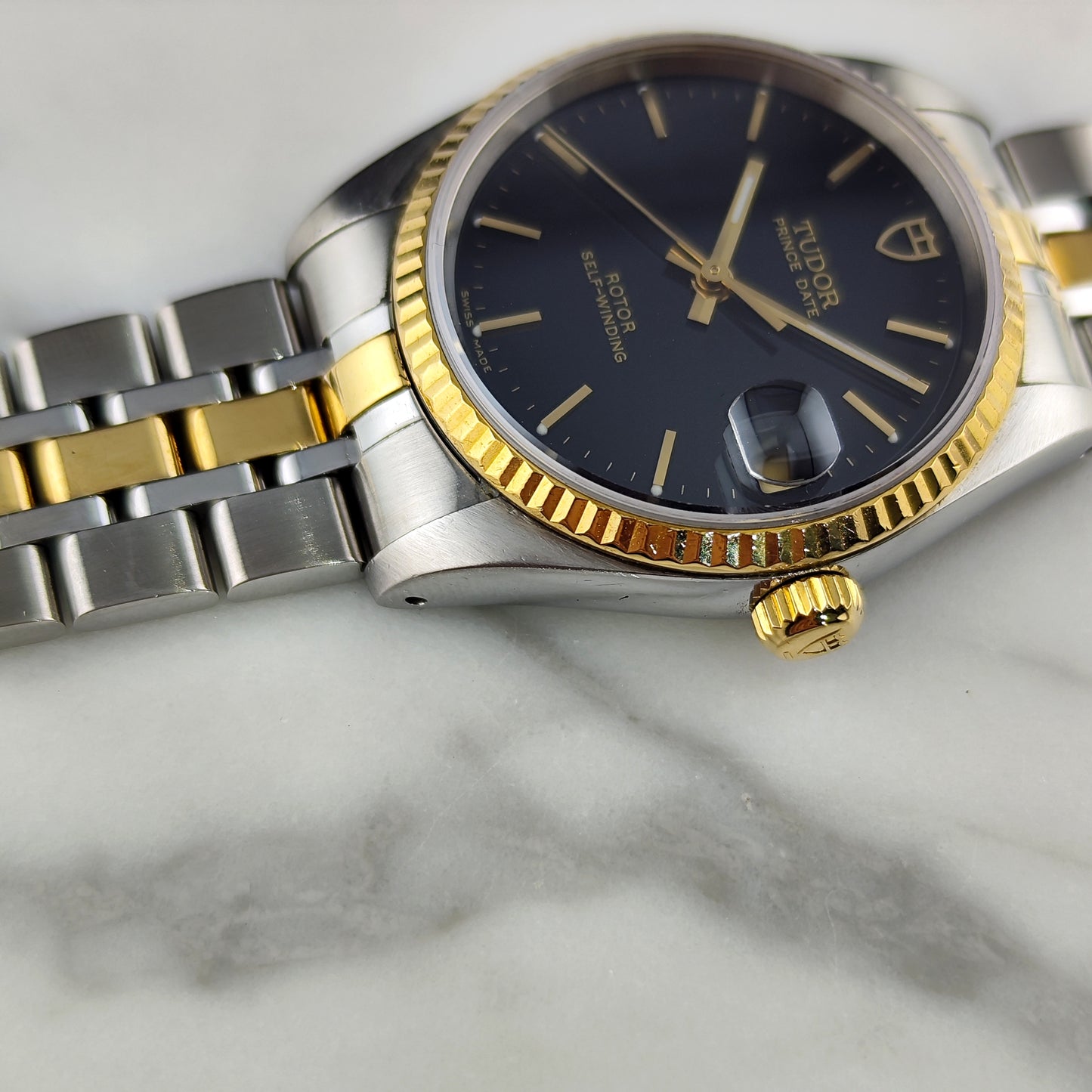 Tudor Prince Date Black Dial Two-Tone Steel Gold Papers 2000 Serviced 08/2026 [REF. 72033]