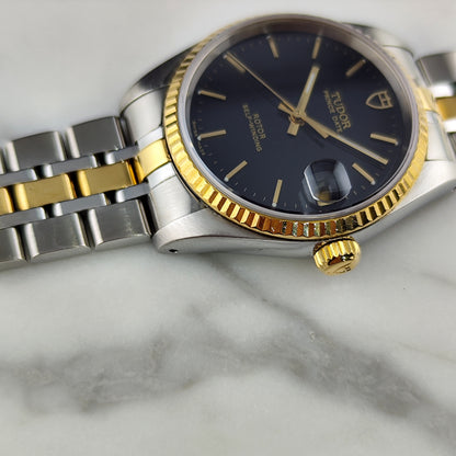 Tudor Prince Date Black Dial Two-Tone Steel Gold Papers 2000 Serviced 08/2026 [REF. 72033]