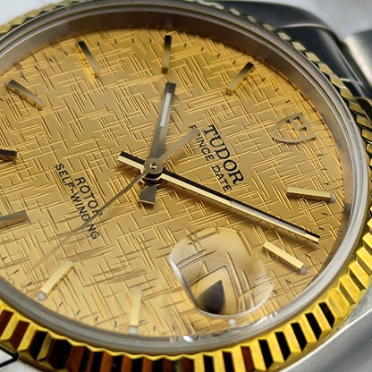 TUDOR Prince Date Two-Tone Special Linen Dial Serviced 12/2025 [REF. 74033]
