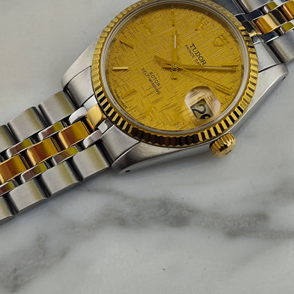 TUDOR Prince Date Two-Tone Special Linen Dial Serviced 12/2025 [REF. 74033]