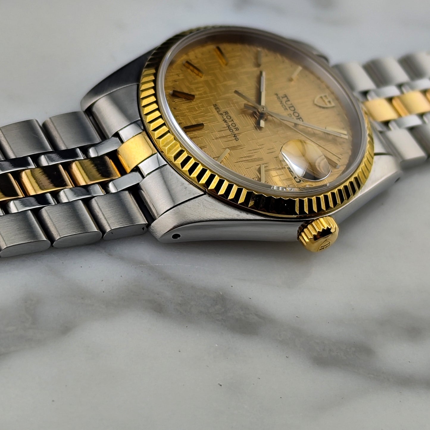 TUDOR Prince Date Two-Tone Special Linen Dial Serviced 12/2025 [REF. 74033]