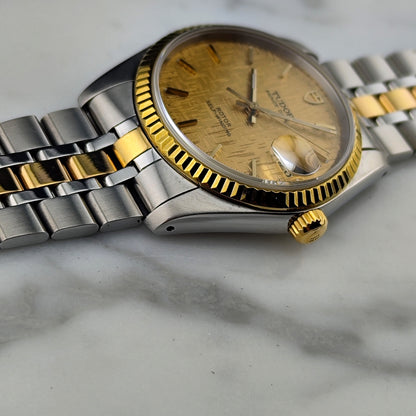 TUDOR Prince Date Two-Tone Special Linen Dial Serviced 12/2025 [REF. 74033]