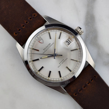 Tudor Prince Oysterdate Silver Dial date 1969 – Vorderansicht mit Zifferblatt und Datum